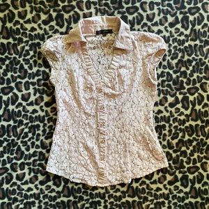 Baby pink lace top